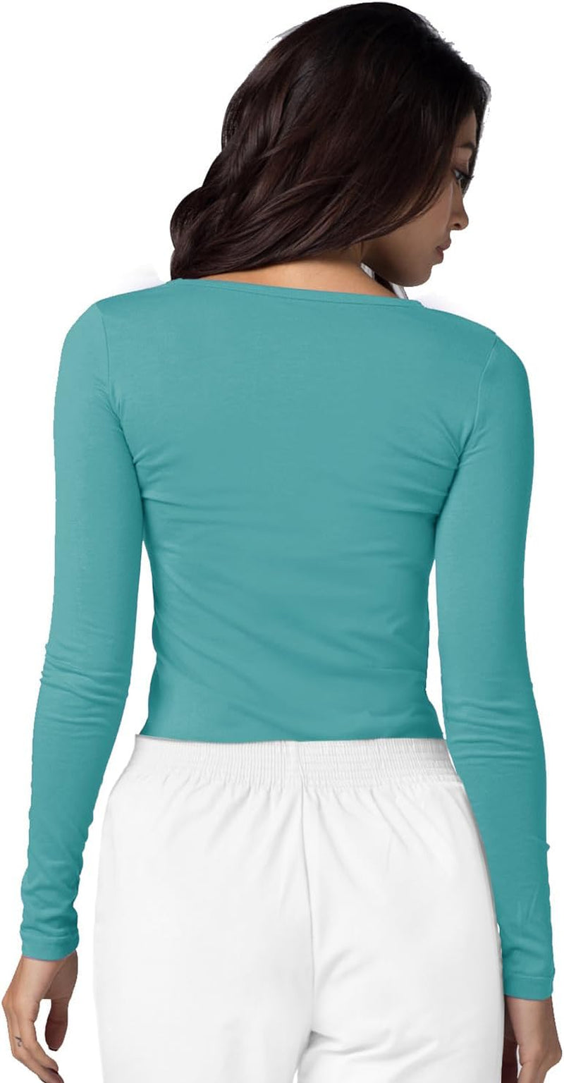 Adar Underscrubs for Women 2 Pack - Long Sleeve Underscrub Comfort Tee